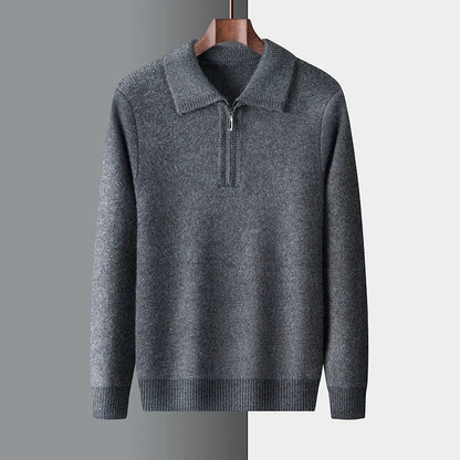 Maglione in cashmere e alpaca con zip