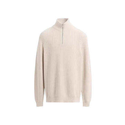 Maglione a collo alto con mezza zip