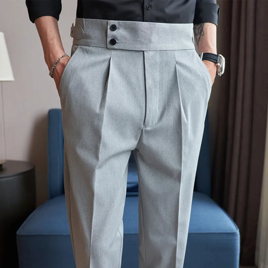 Pantalones de Vestir Slim de Tiro Alto