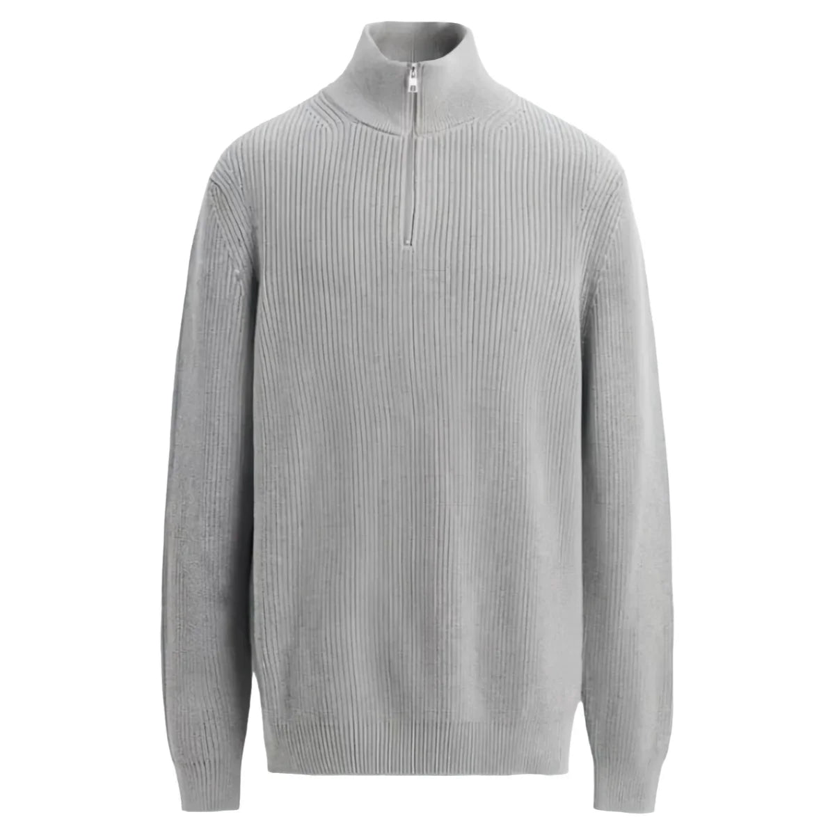 Maglione a collo alto con mezza zip
