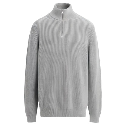 Maglione a collo alto con mezza zip