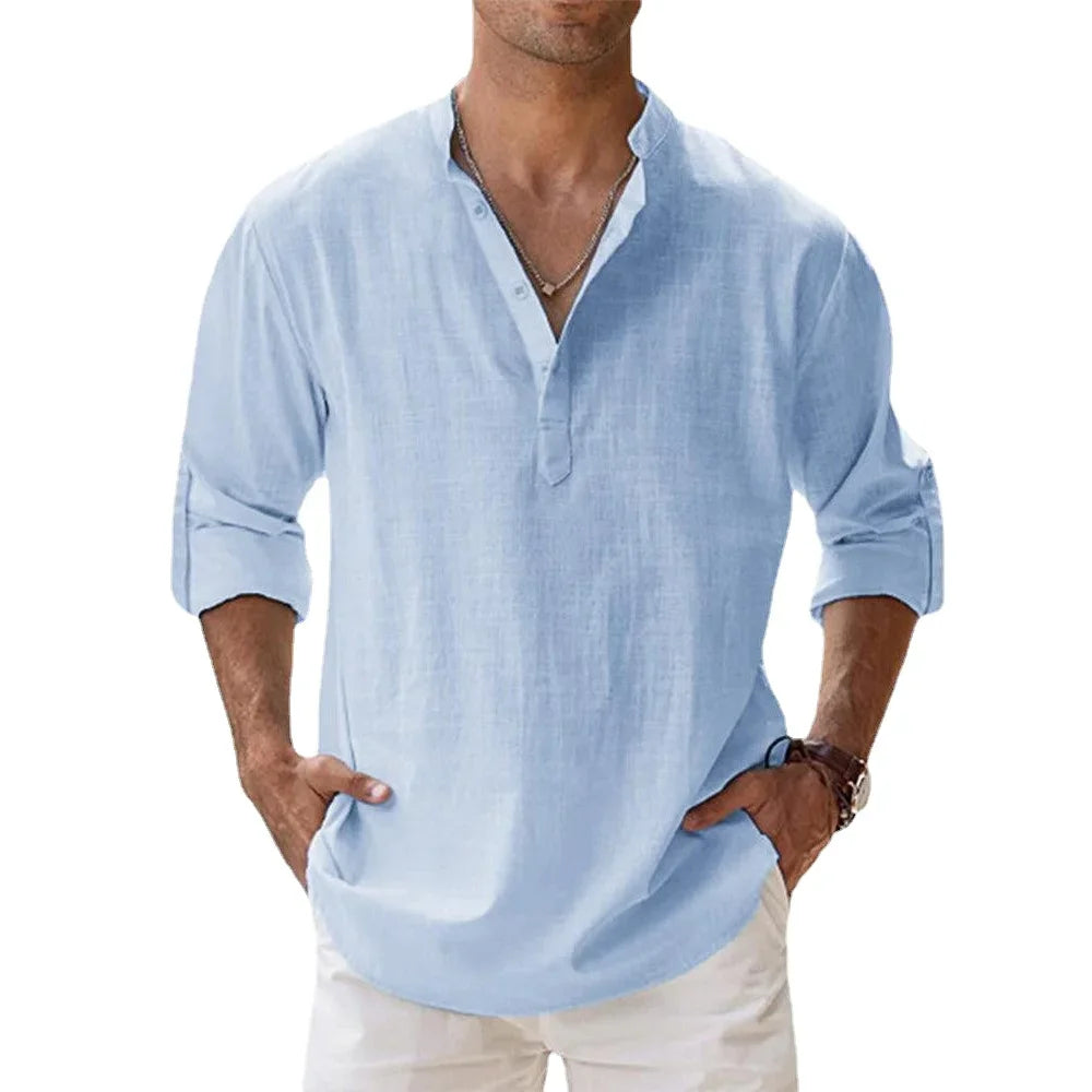 ADRIÁN | CAMISA HENLEY DE MANGA LARGA