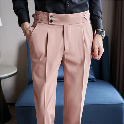 High-Rise Slim Dress Pants