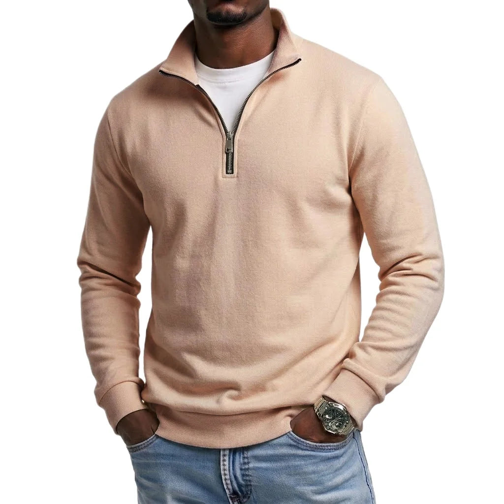 LUCAS | SUDADERA CASUAL DE MEDIA CREMALLERA