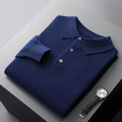 Jersey de Cachemira con Cuello Polo