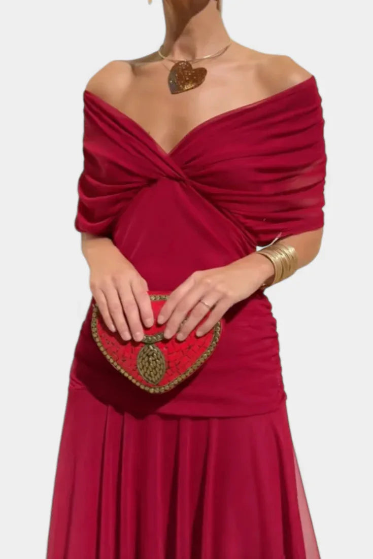 Delfina | Vestido Largo de Gasa Elegante