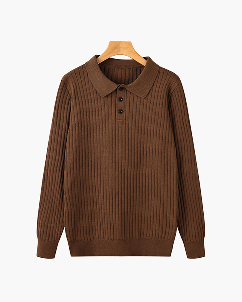 Koszulka polo Old Money z długim rękawem