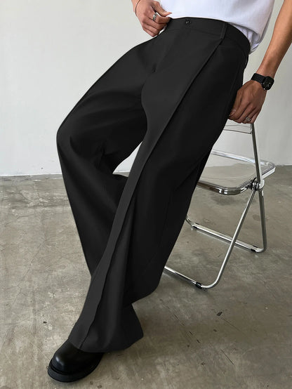 High-Waisted Wide-Leg Dress Trousers
