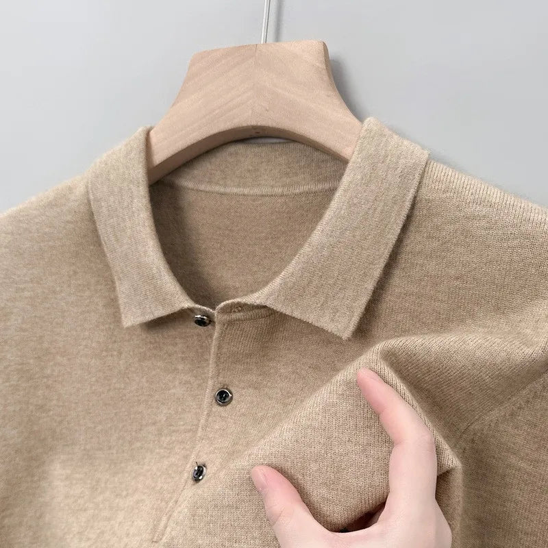 Jersey de Cachemira con Cuello Polo