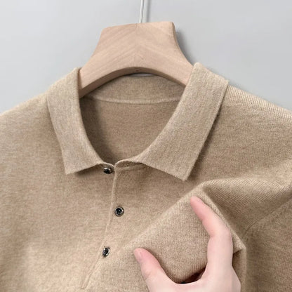 Jersey de Cachemira con Cuello Polo