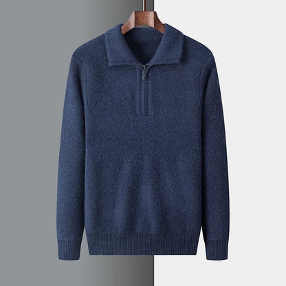 Maglione in cashmere e alpaca con zip