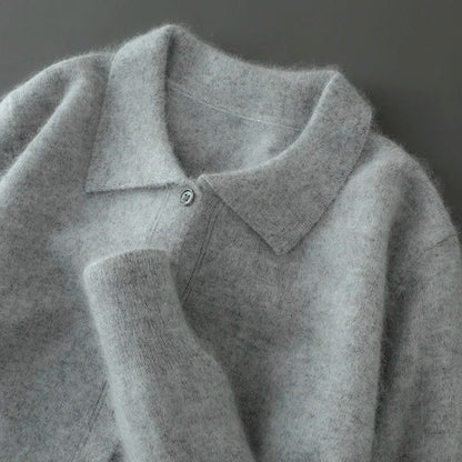 Cashmere Polo Collar Cardigan