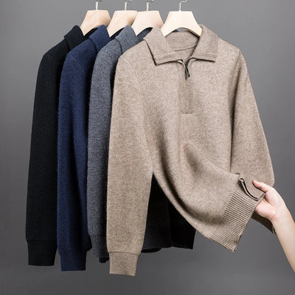 Maglione in cashmere e alpaca con zip