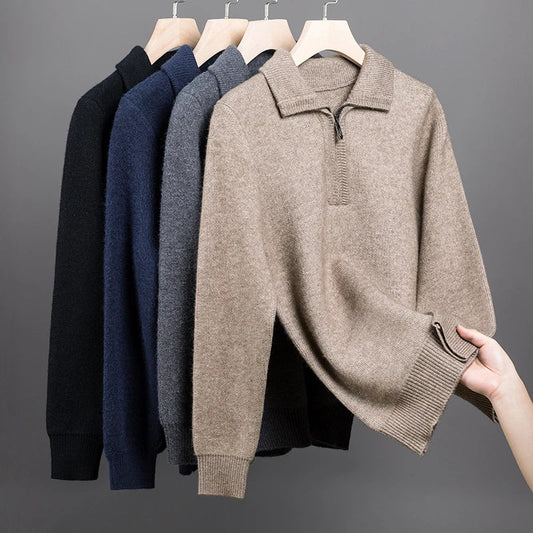Jersey de Cachemira y Alpaca con Cremallera