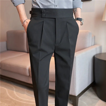 High-Rise Slim Dress Pants