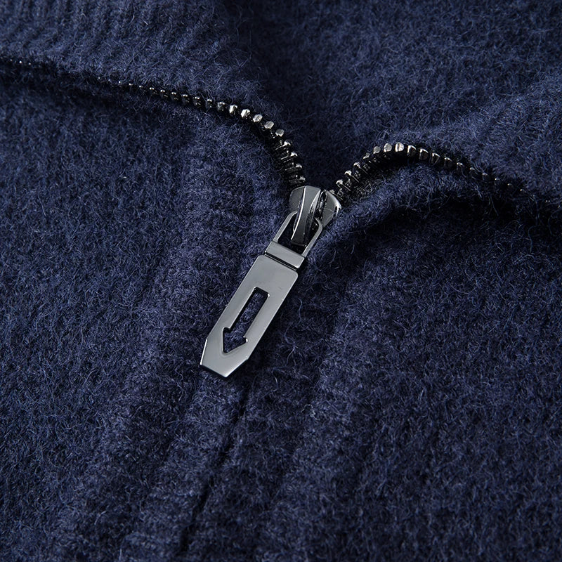 Maglione in cashmere e alpaca con zip
