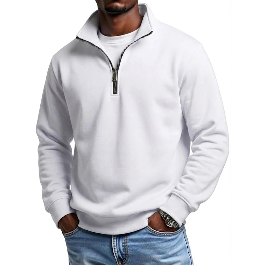 LUCAS | SUDADERA CASUAL DE MEDIA CREMALLERA