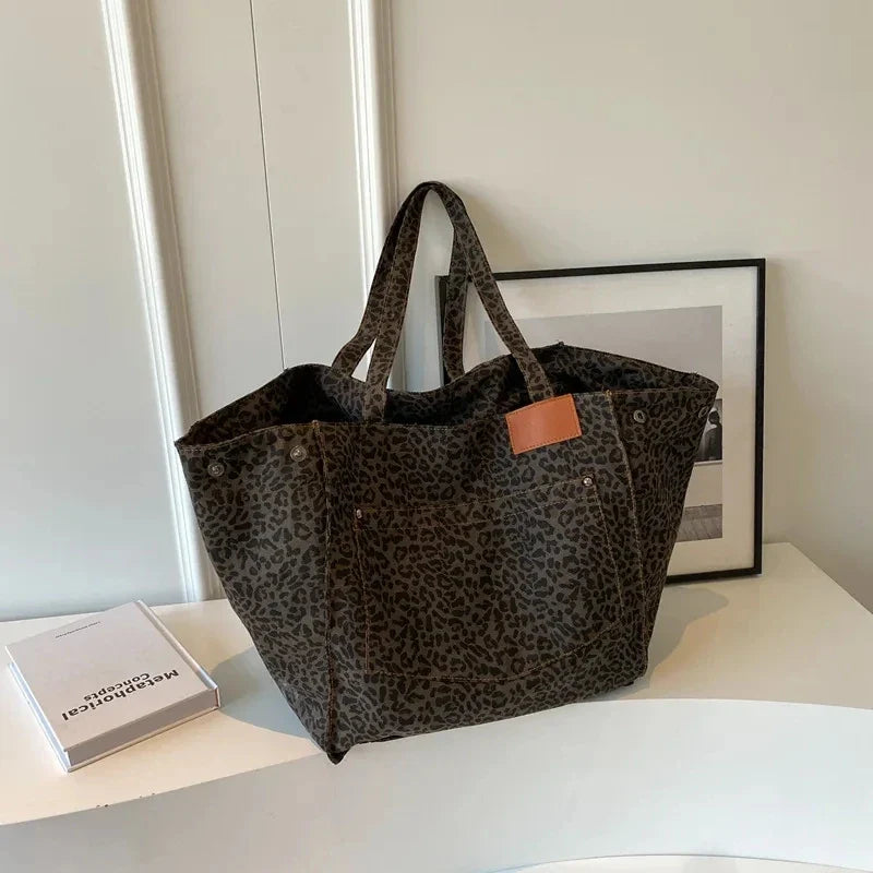 MÓNICA | BOLSO TOTE ESTAMPADO LEOPARDO