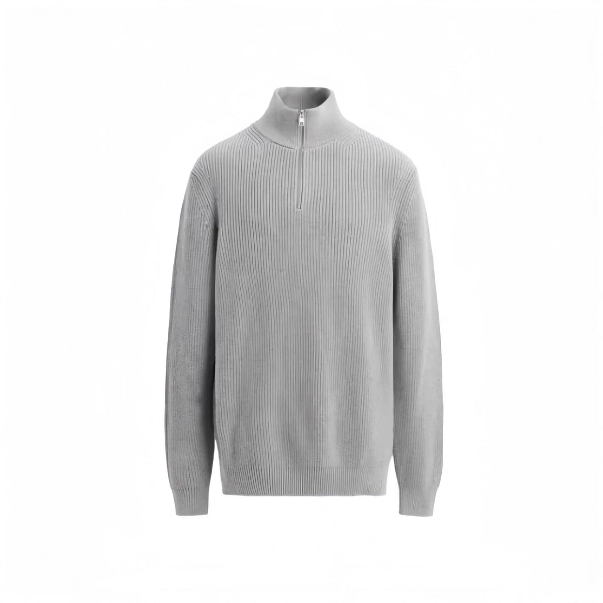 Maglione a collo alto con mezza zip