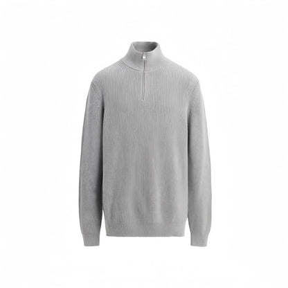 Maglione a collo alto con mezza zip