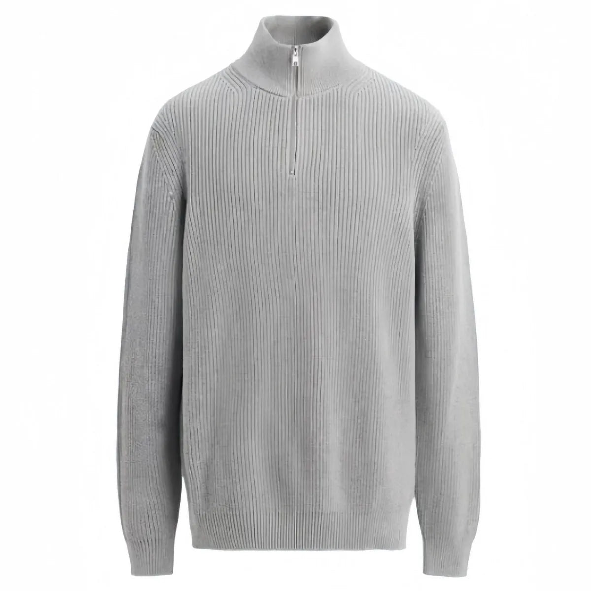 Maglione a collo alto con mezza zip