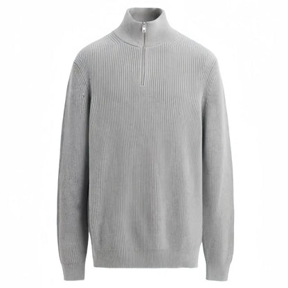 Maglione a collo alto con mezza zip