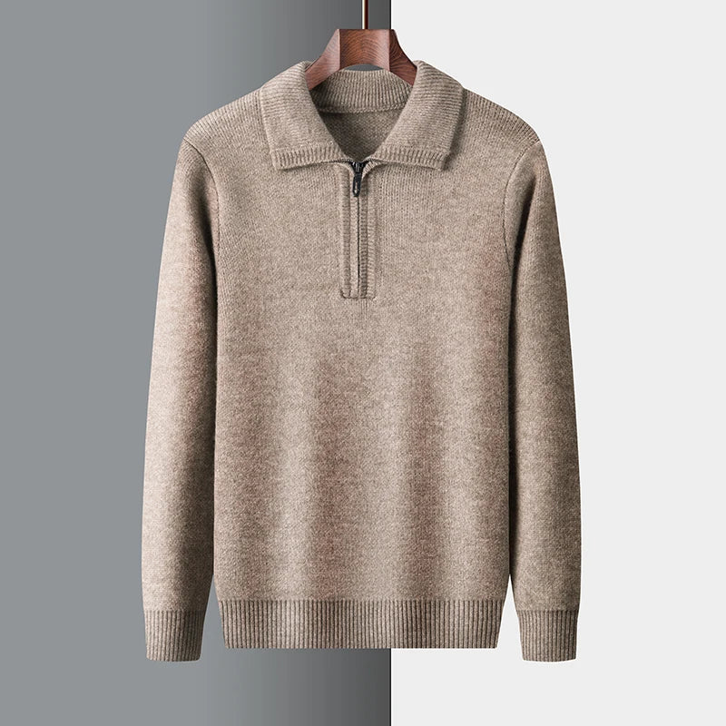 Maglione in cashmere e alpaca con zip