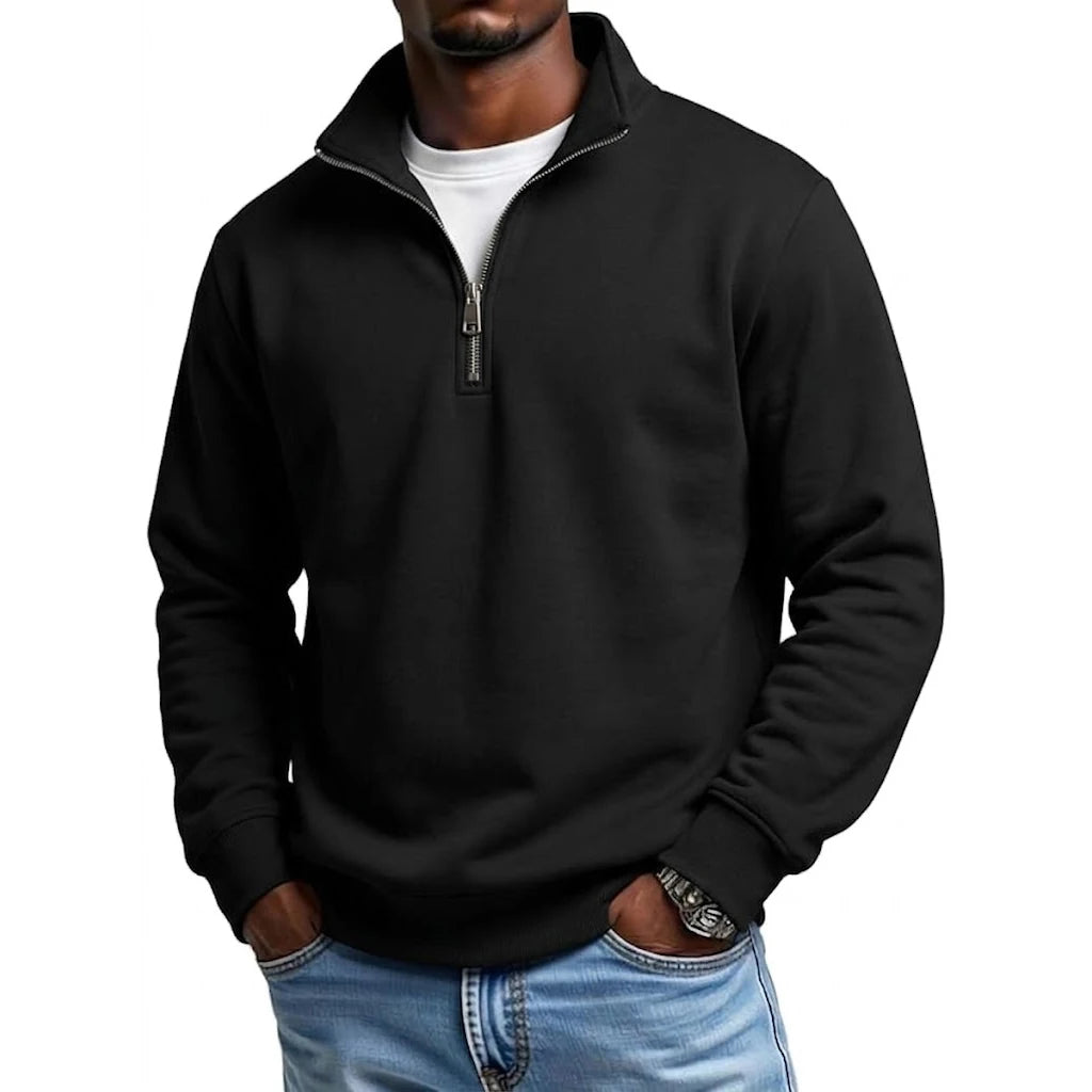 LUCAS | SUDADERA CASUAL DE MEDIA CREMALLERA