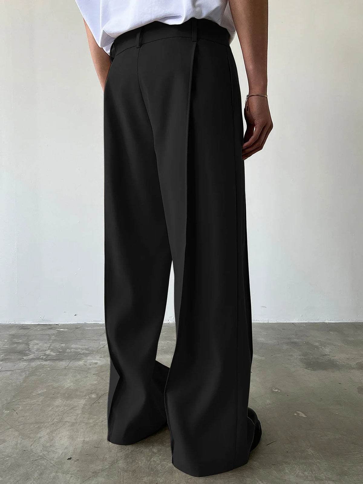 High-Waisted Wide-Leg Dress Trousers