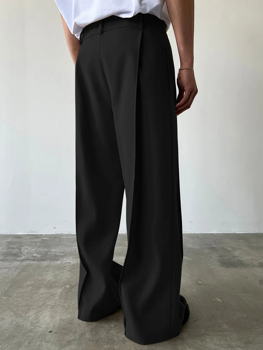 Pantaloni eleganti a gamba larga a vita alta