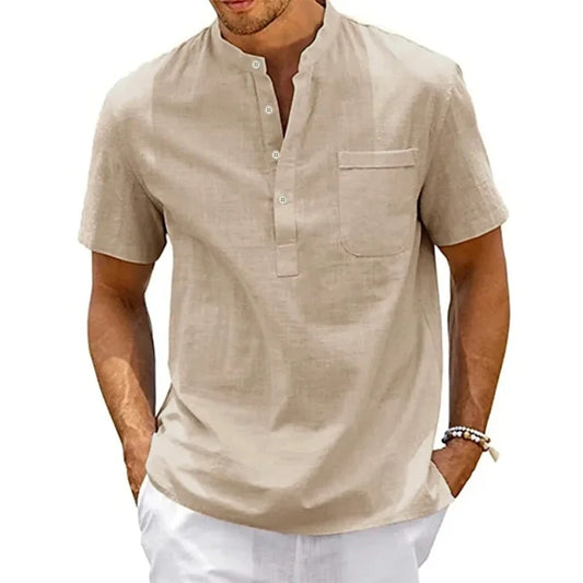 MATEO | CAMISA HENLEY DE MANGA CORTA