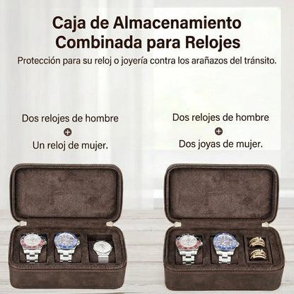 Estuche de Piel para Relojes y Joyas