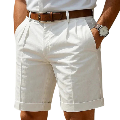 Lucas | Pantalones Chino Cortos Plisados de Verano