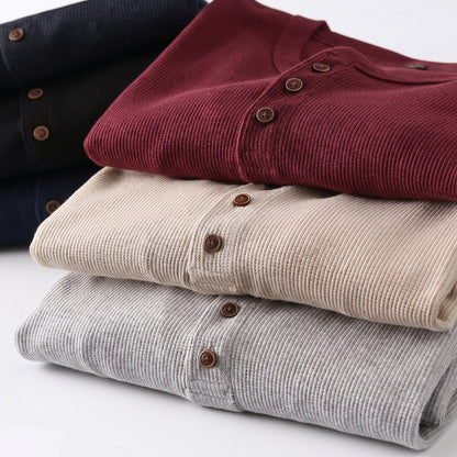 Henley Crew Neck Sweater