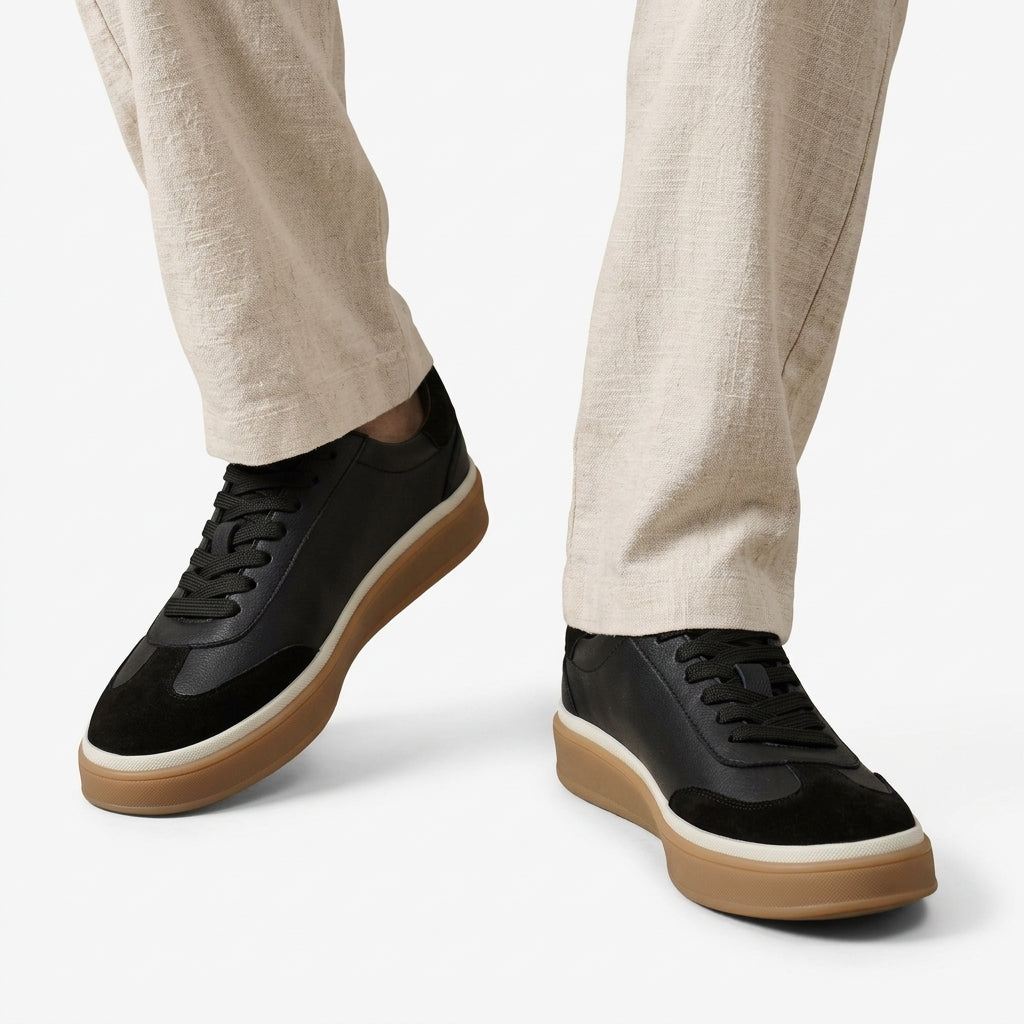Sneakers casual in camoscio