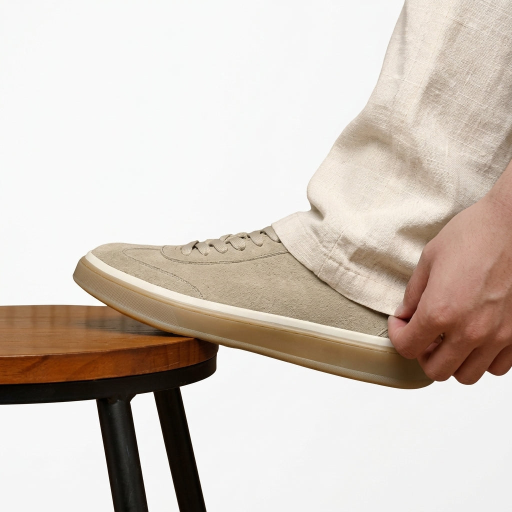 Sneakers casual in camoscio