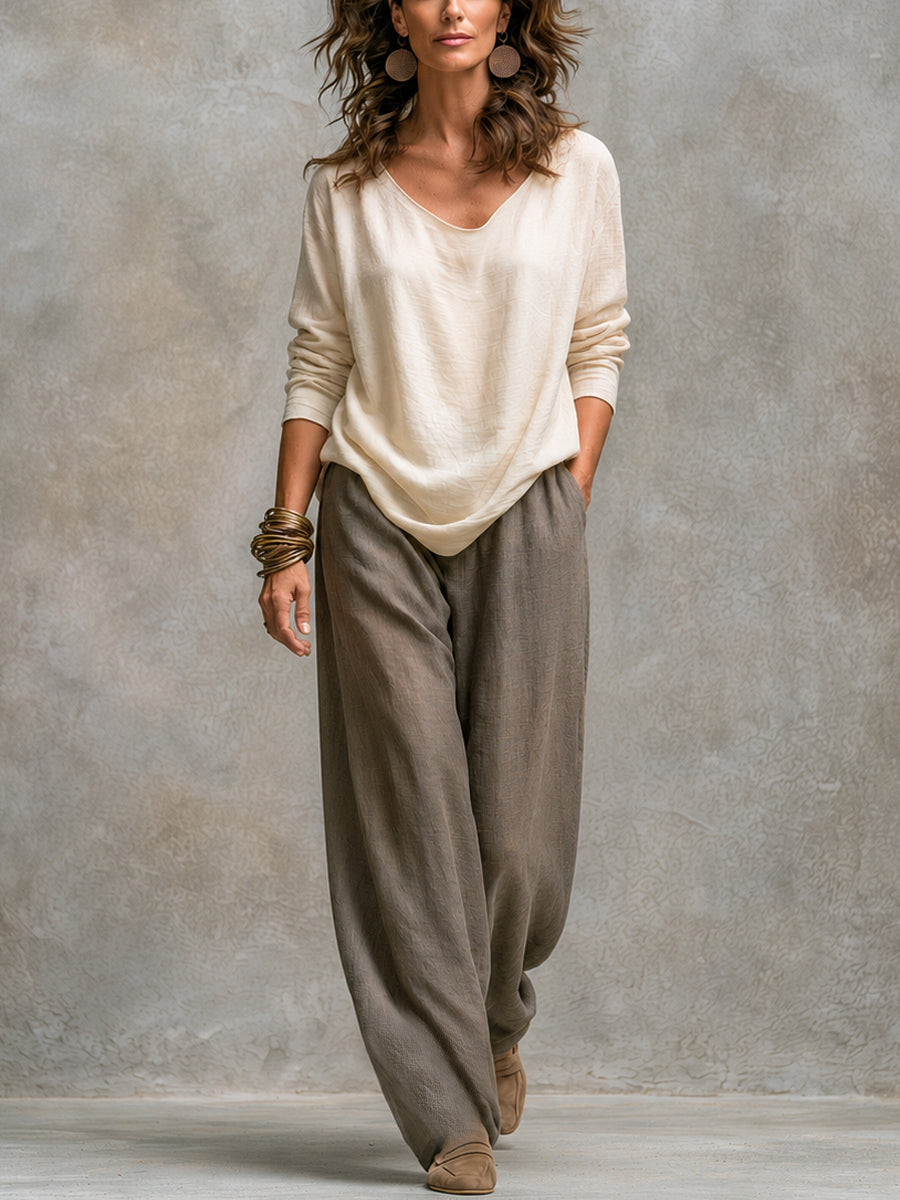 Flaminia | Three-Piece Set with Cardigan and Palazzo Pants