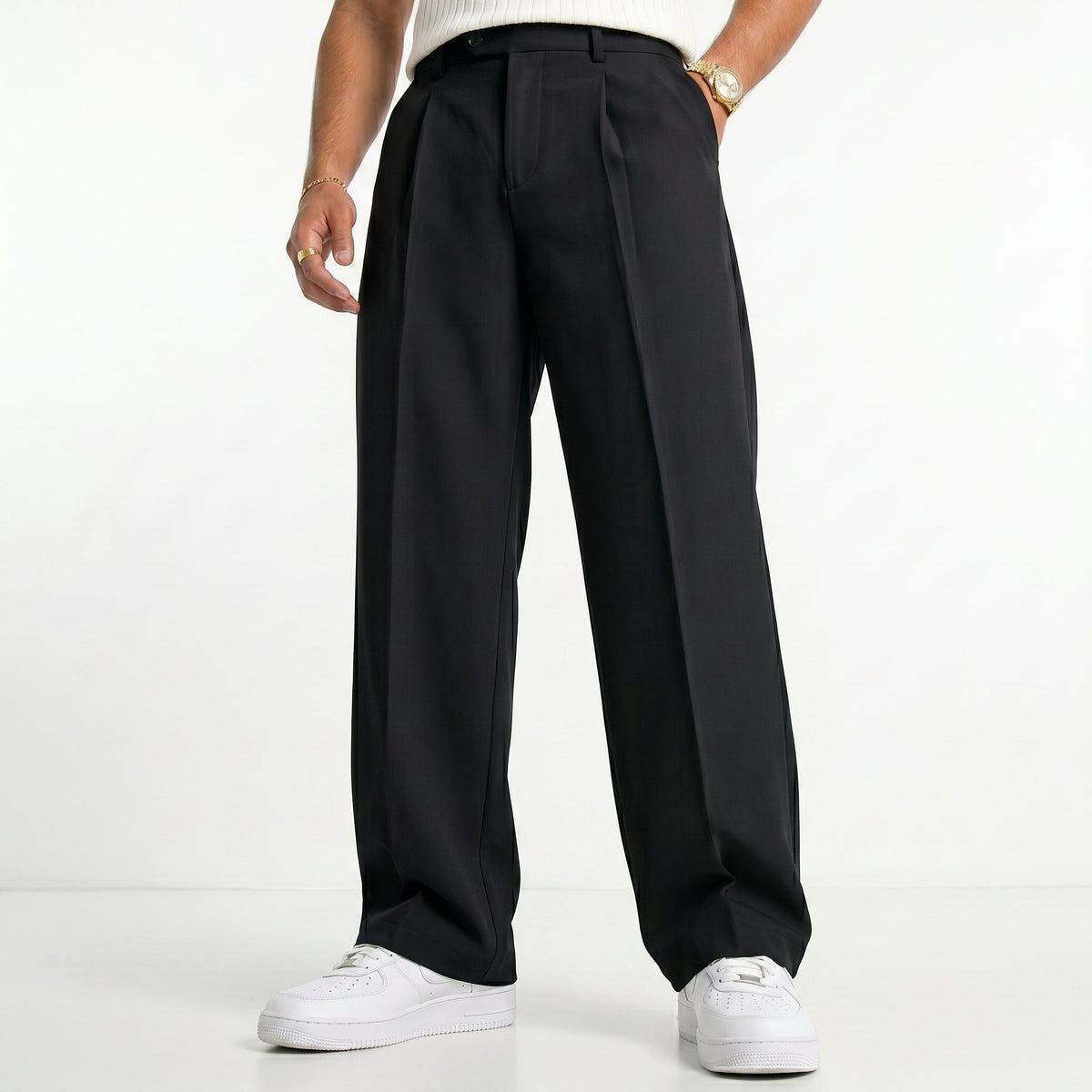 Wide-Leg Flowy Trousers