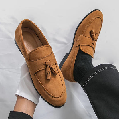 CARLOS | MOCASINES DE ANTE CON BORLAS