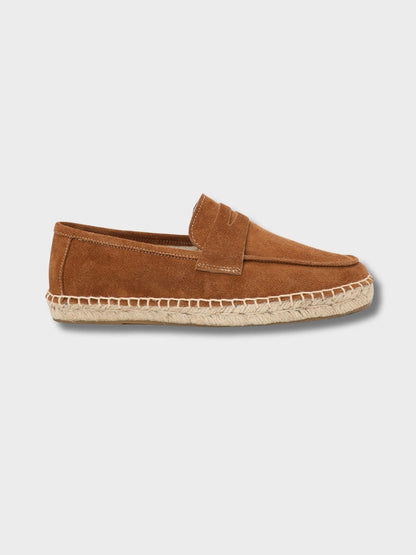 Suede Loafers with Jute Sole