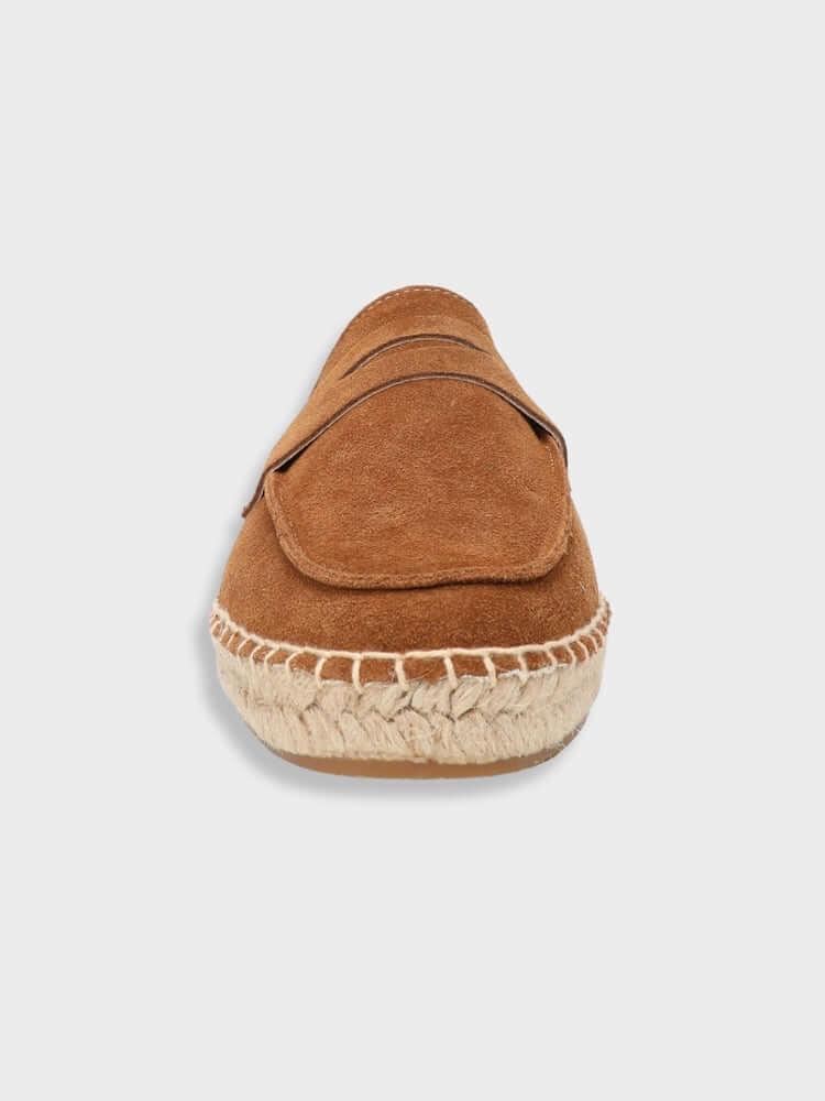 Suede Loafers with Jute Sole