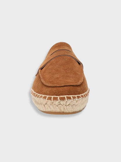 Suede Loafers with Jute Sole
