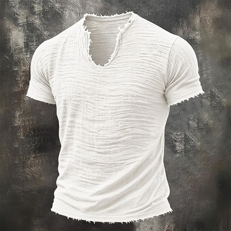 Abdel | Camiseta Vintage con Cuello en V