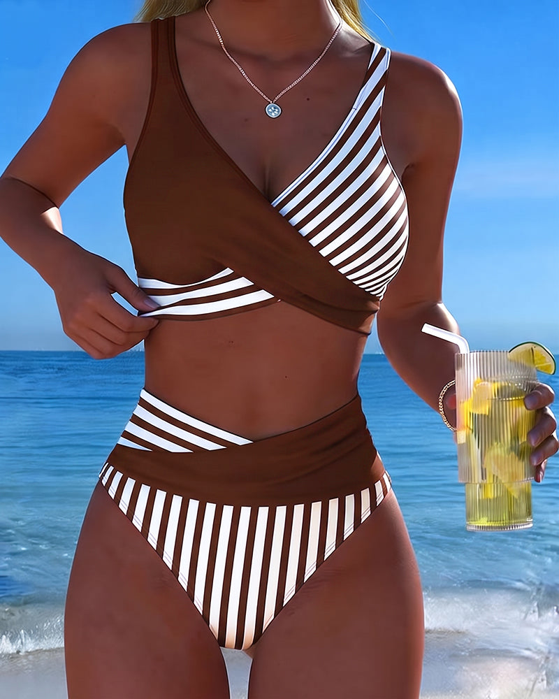 Giulia | Bikini a Rayas Cruzadas