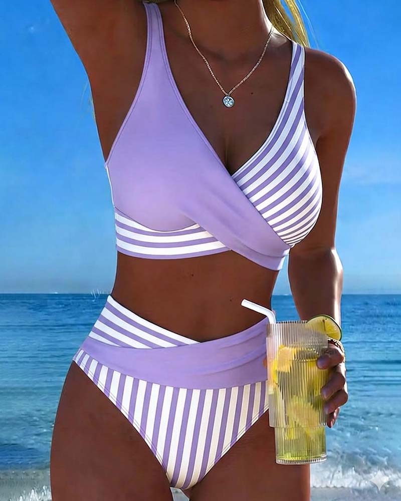 Giulia | Bikini a Rayas Cruzadas