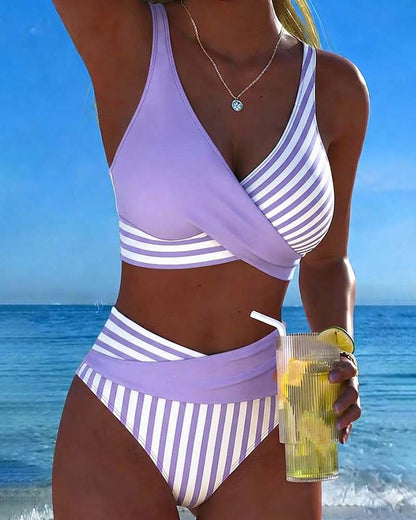Giulia | Bikini a Rayas Cruzadas