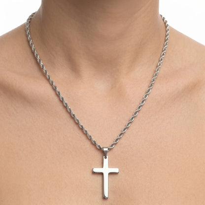 Collana Croce in Acciaio