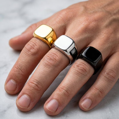 Anillo de Sello de Acero