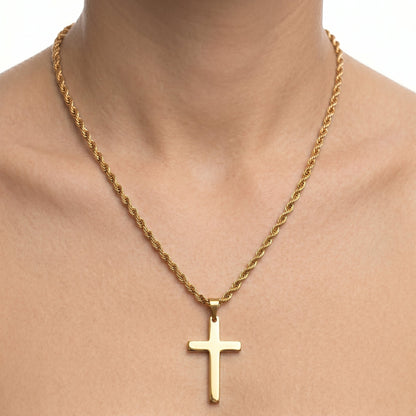 Collana Croce in Acciaio