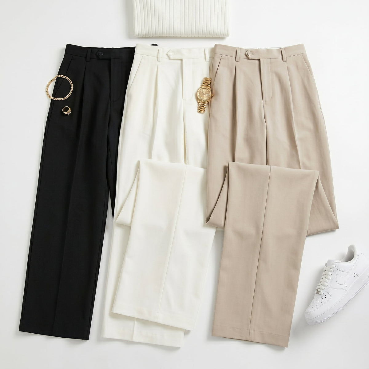 Wide-Leg Flowy Trousers